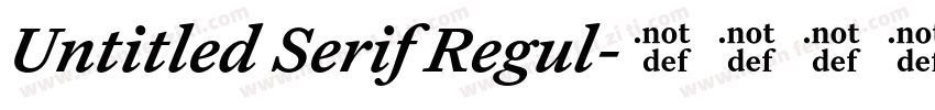 Untitled Serif Regul字体转换